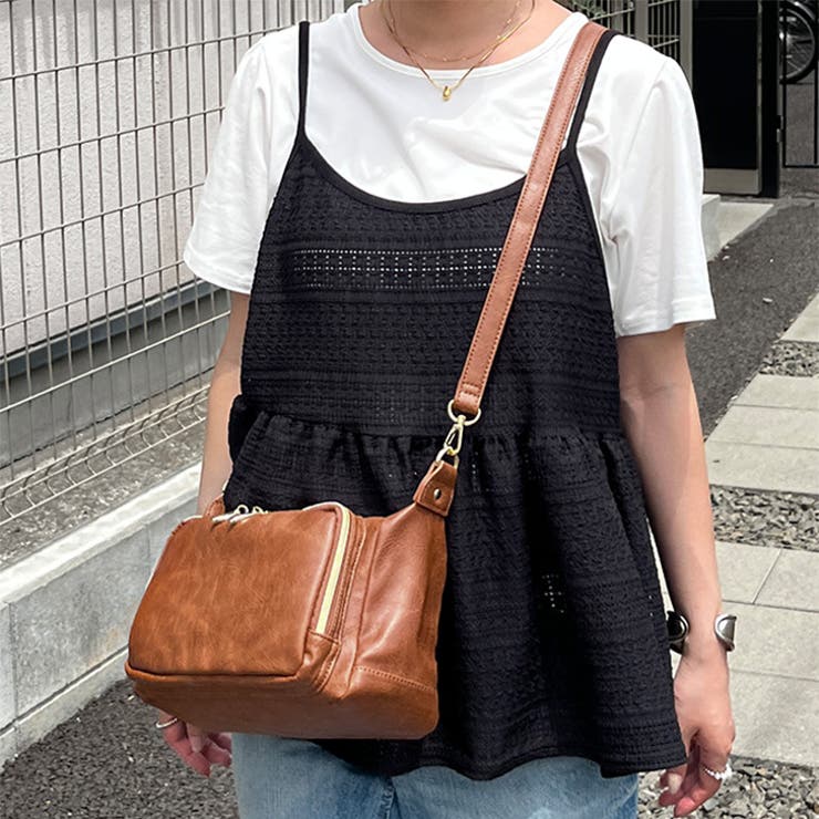 キャメル | お財布ショルダー 横型 軽量 | REAL STYLE