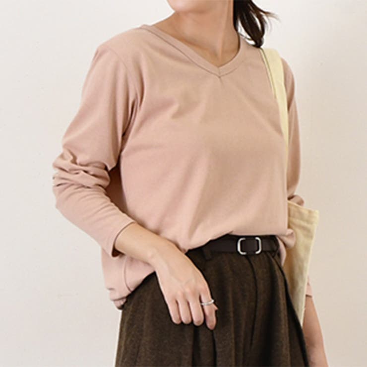 ピンクベージュ | カットソー レディース 長袖 | REAL STYLE