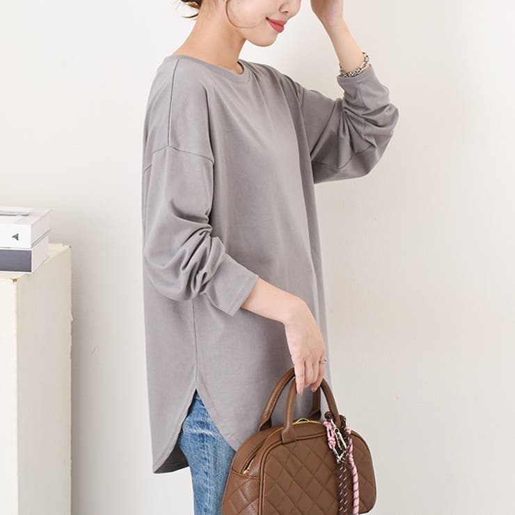 グレージュ | カットソー レディース 長袖 | REAL STYLE