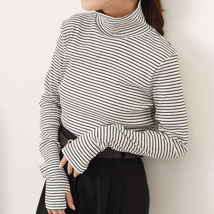 ボーダー | カットソー レディース ハイネック | REAL STYLE