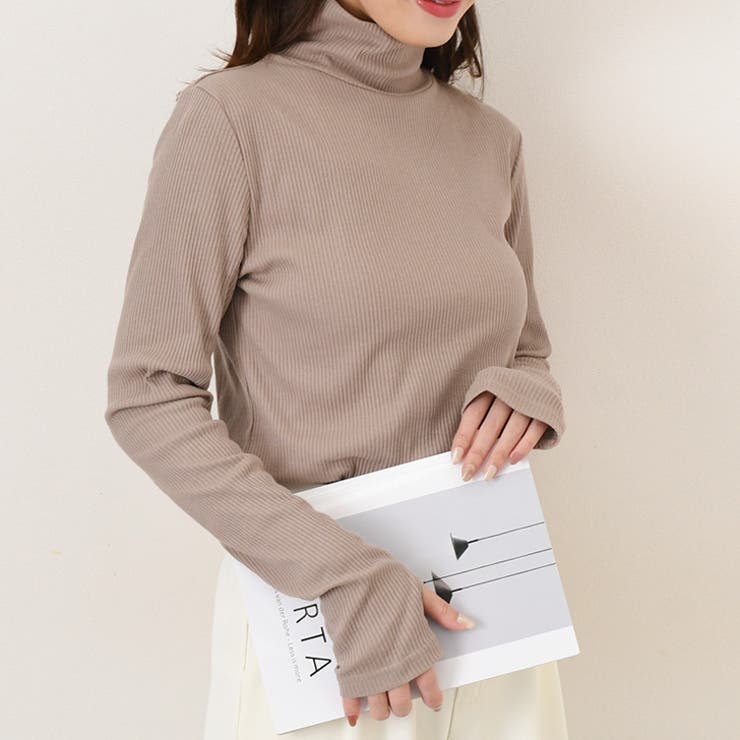 ベージュ | カットソー レディース ハイネック | REAL STYLE