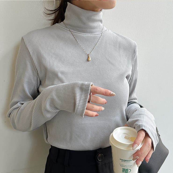 グレー | カットソー レディース ハイネック | REAL STYLE