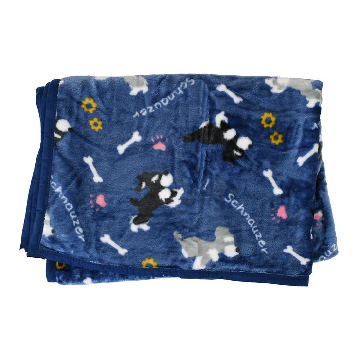 シュナウザー(ネイビー) | 毛布 シングル ブランケット | REAL STYLE