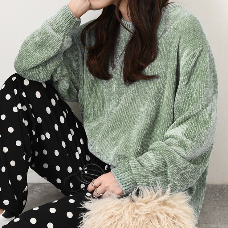 ミントグリーン | セーター モールニット レディース | REAL STYLE