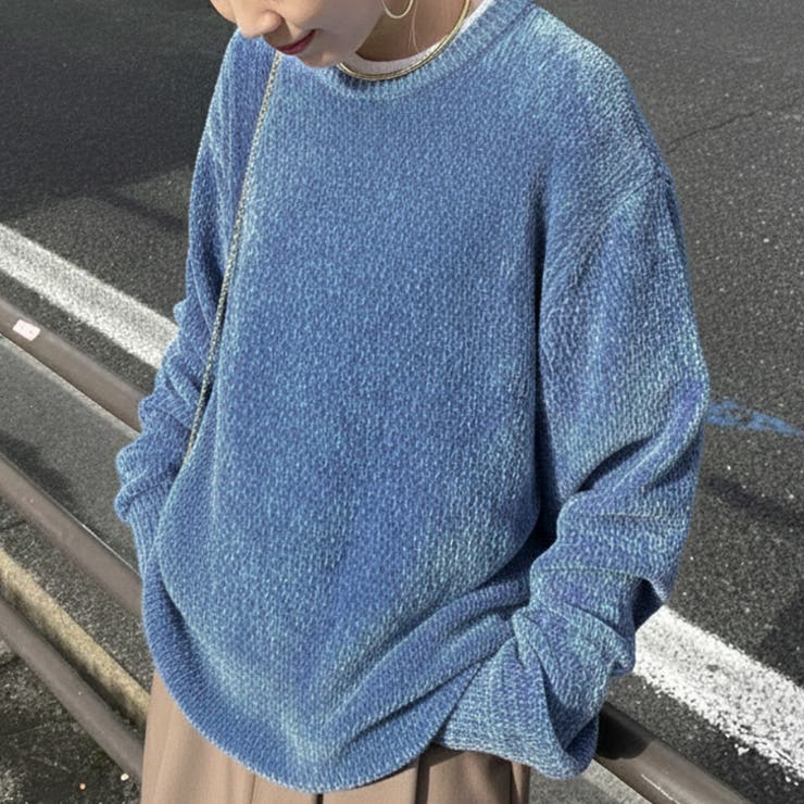 ブルー | セーター モールニット レディース | REAL STYLE