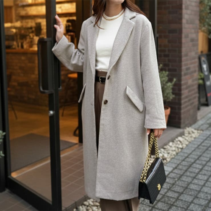 グレー | チェスターコート レディース 冬 | REAL STYLE
