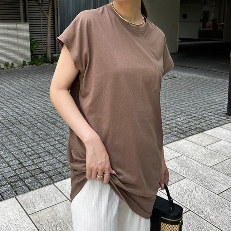 ブラウン【クルーネック】 | Tシャツ レディース 半袖 | REAL STYLE