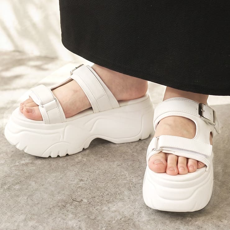 ホワイト | サンダル レディース 厚底 | REAL STYLE