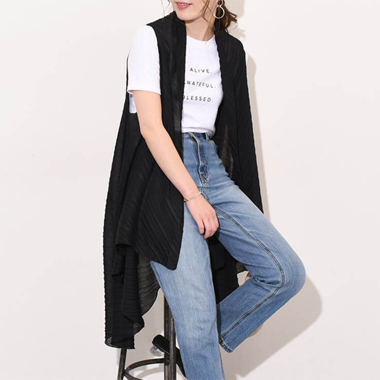 Amazon | [HUALIANYI] デニムベスト レディース ベスト ジレ 前
