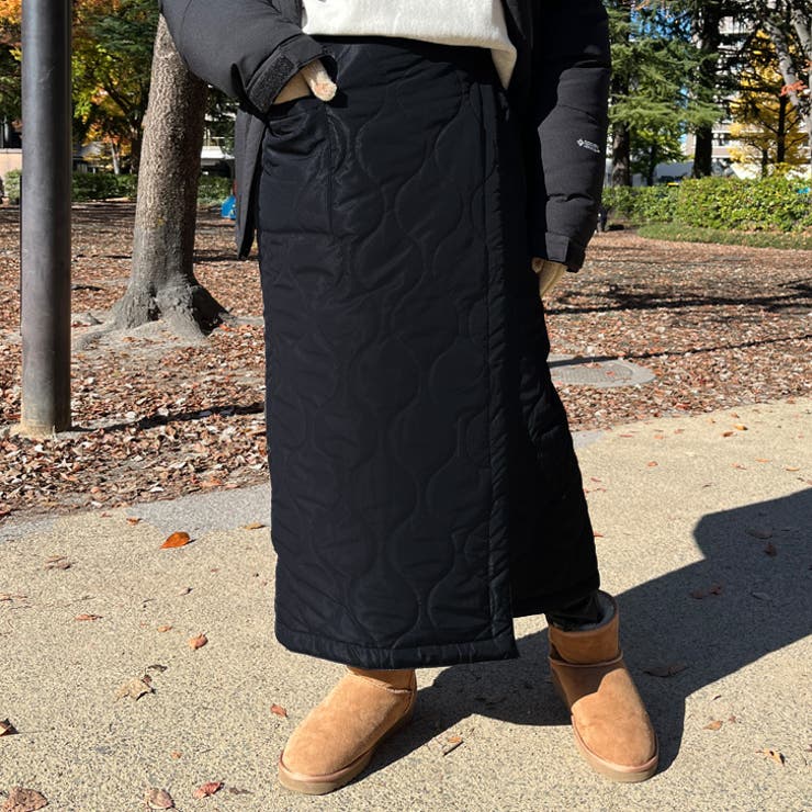 ブラック | 巻きスカート 防寒 ロング | REAL STYLE