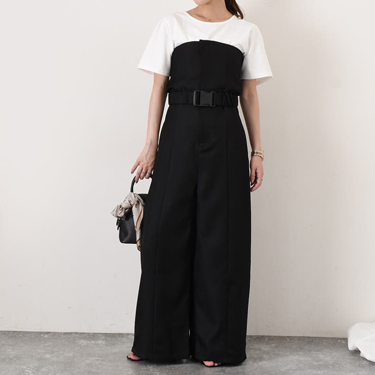 ブラック | サロペット レディース 秋 | REAL STYLE