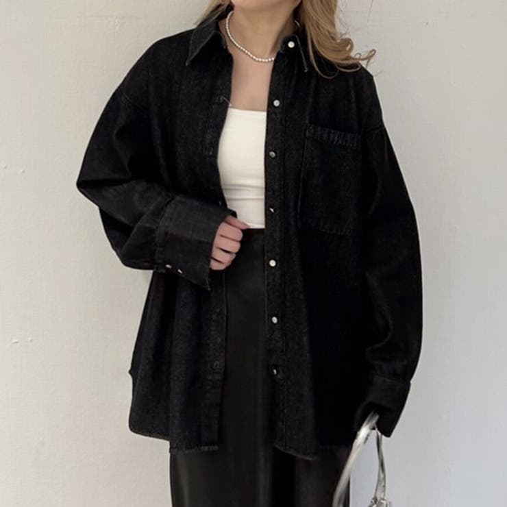 ブラック | デニムシャツ レディース 春 | REAL STYLE