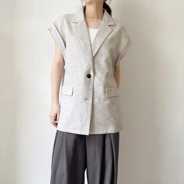 アイボリー | ジレ ベスト ジャケット | REAL STYLE