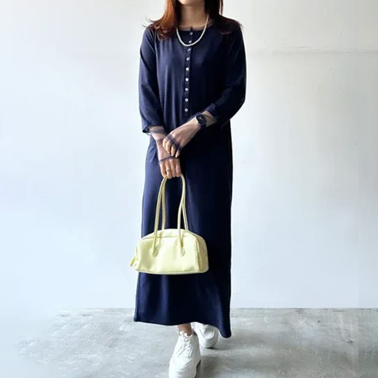 ネイビー | ワンピース レディース 長袖 | REAL STYLE
