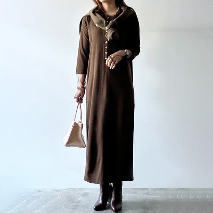ブラウン | ワンピース レディース 長袖 | REAL STYLE