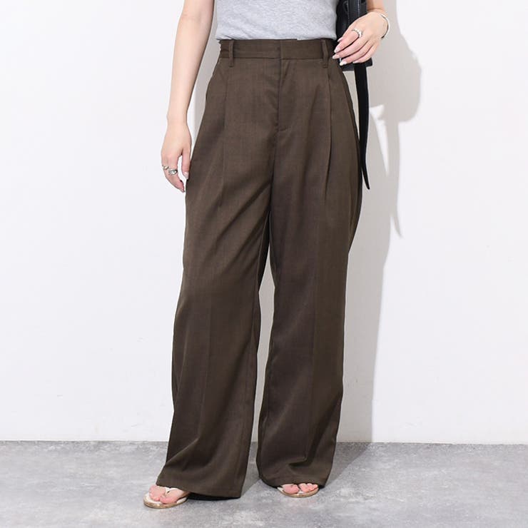 ブラウン | ストレートパンツ レディース スラックス | REAL STYLE