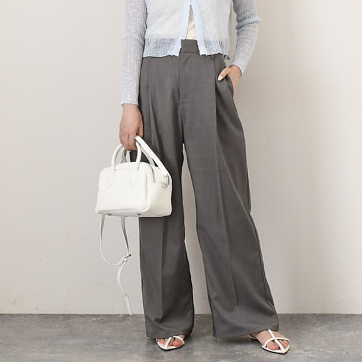 グレー | ストレートパンツ レディース スラックス | REAL STYLE