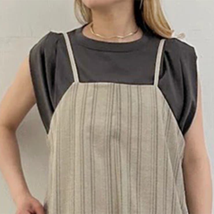 チャコール | カットソー ノースリーブ タンクトップ | REAL STYLE