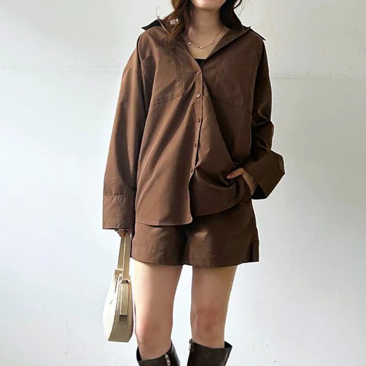ブラウン | シャツ ブラウス ロングシャツ | REAL STYLE