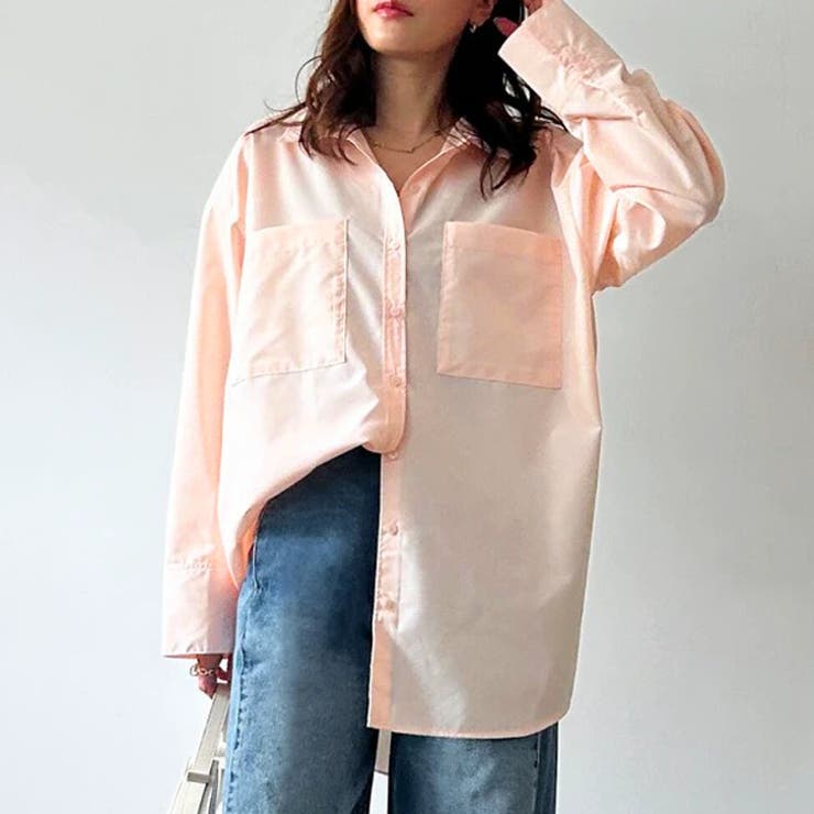 ピンク | シャツ ブラウス ロングシャツ | REAL STYLE