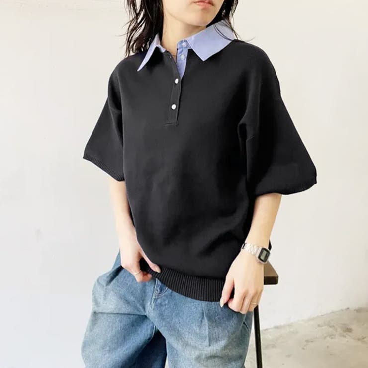 ブラック | ニット セーター ポロシャツ | REAL STYLE