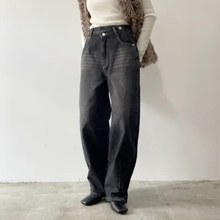 グレー | デニムパンツ レディース ワイド | REAL STYLE