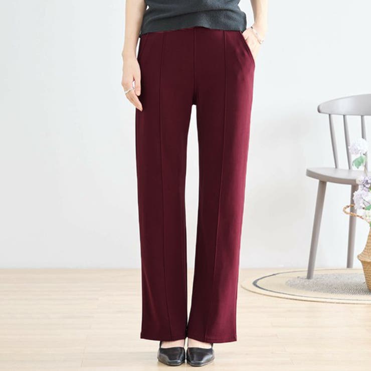 ワイン(38) | ストレートパンツ レディース ストレッチ | REAL STYLE