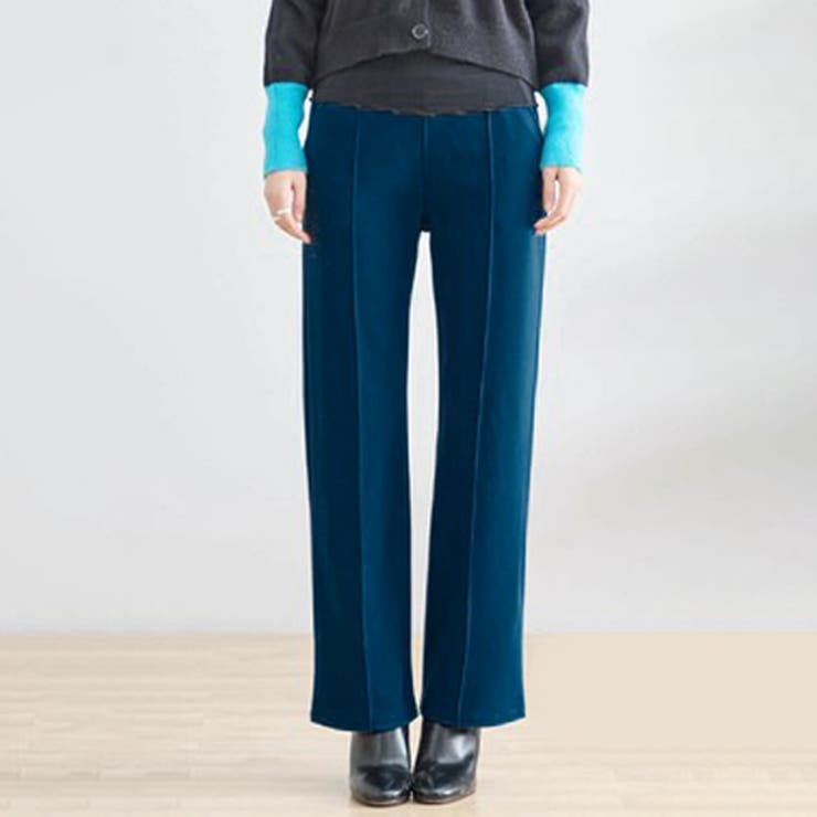 ブルーグリーン(579) | ストレートパンツ レディース ストレッチ | REAL STYLE