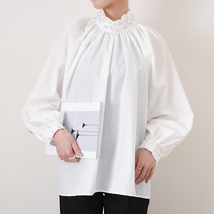 ホワイト(20) | ブラウス 長袖 レディース | REAL STYLE