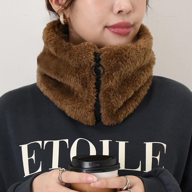 ブラウン | ネックウォーマー スヌード マフラー | REAL STYLE
