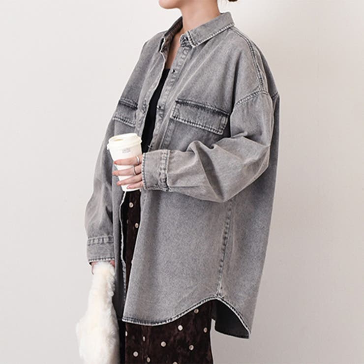 ブラック(3) | デニムジャケット レディース 長め | REAL STYLE