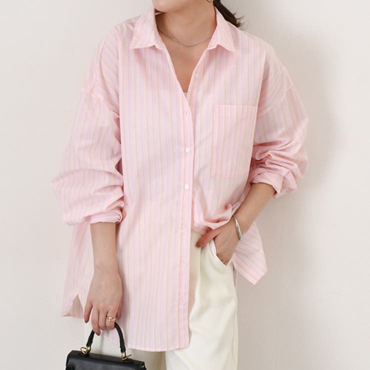 ピンクストライプ(5) | シャツ レディース 長袖 | REAL STYLE