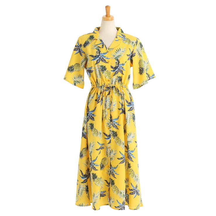 夏休みセール❁⃘即完売品レア！HARE blurアートシャツワンピース イエロー セール】 ウエストタックシャツワンピース （ワンピース