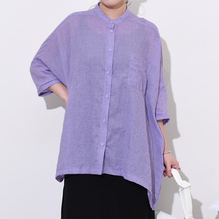 パープル | シアーシャツ レディース 長袖 | REAL STYLE