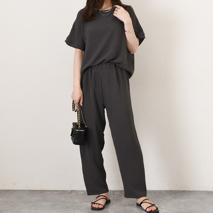 チャコールグレー | セットアップ レディース 夏 | REAL STYLE