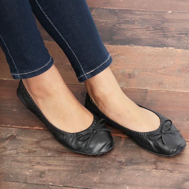 レザー調携帯ポーチ付きリボンバレエシューズ レディース スリッパ 品番 Jokw Real Style リアルスタイル のレディース ファッション通販 Shoplist ショップリスト