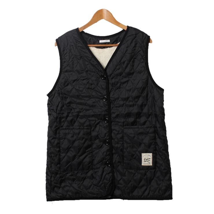 ブラック | ロングベスト レディース 秋 | REAL STYLE