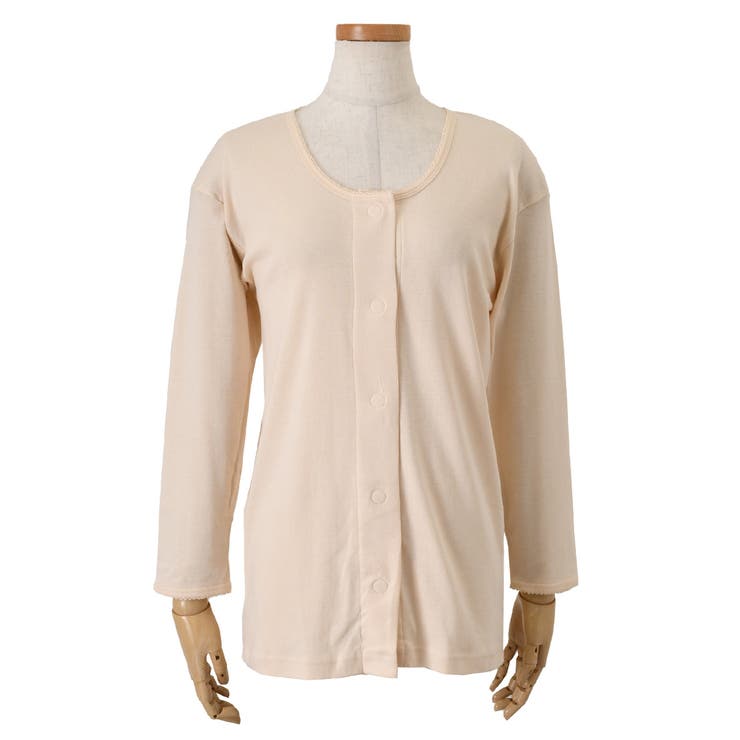 ベージュ | インナーシャツ レディース 前開き肌着 | REAL STYLE