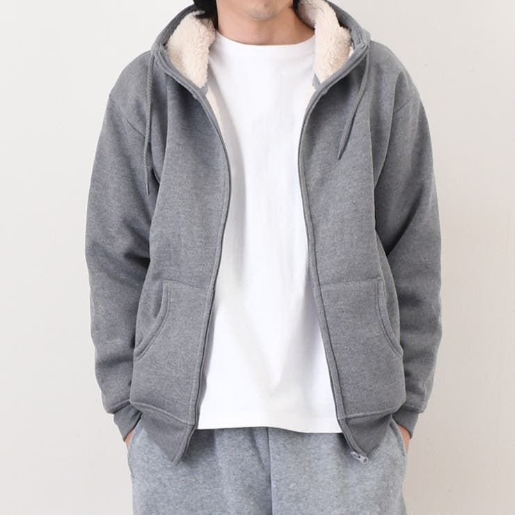 グレーメランジ | ジップパーカー レディース メンズ | REAL STYLE