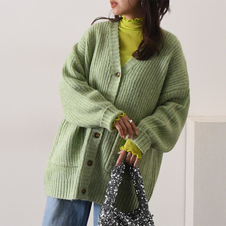 カーディガン オーバーサイズ ゆったり[品番：JOKW0015060]｜REAL