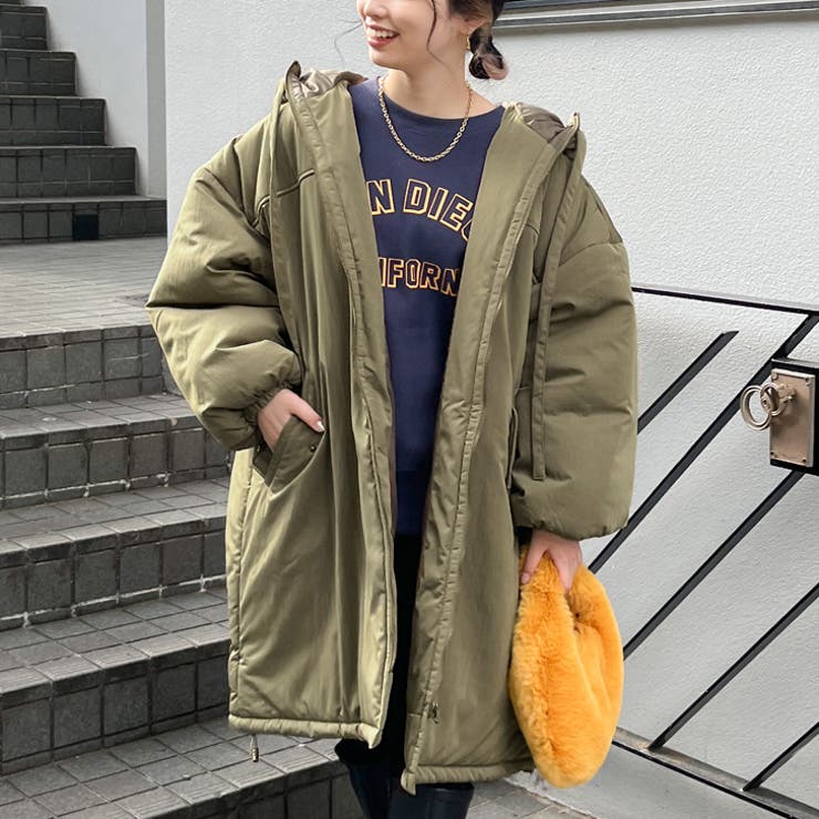 ダウン風コート 中綿コート レディース ロング ミモレ丈 ロング