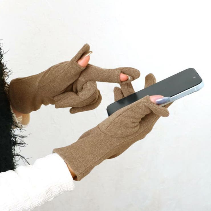 ベージュ | 手袋 レディース 防寒 | REAL STYLE