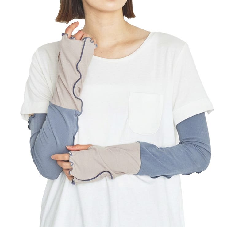 スモークブルー | アームカバー uvカット 冷感 | REAL STYLE