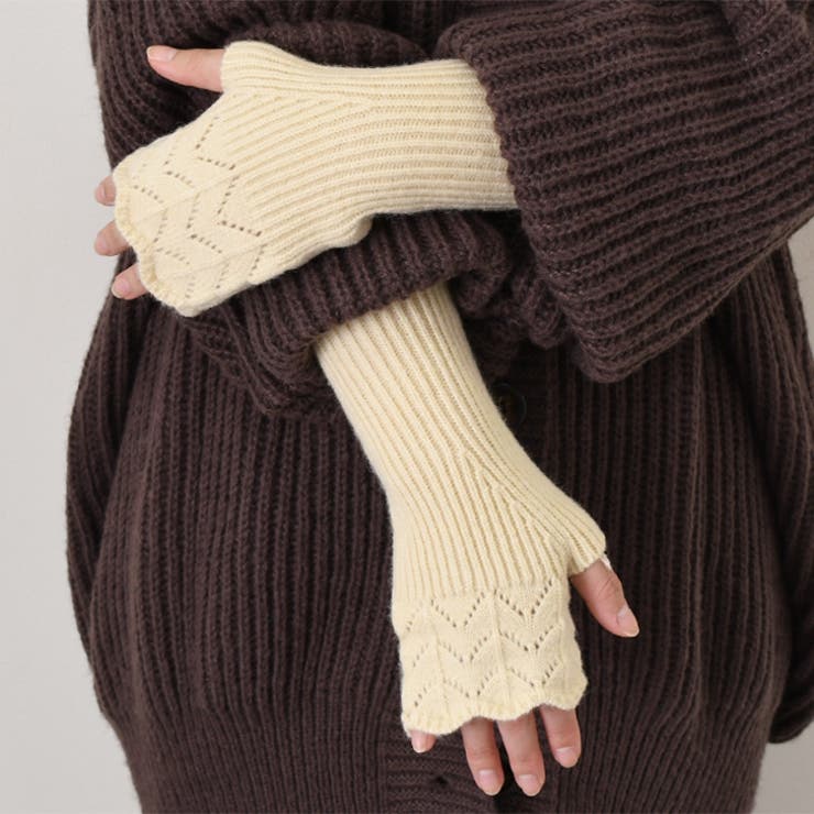 アイボリー | ハンドウォーマー 手袋 レディース | REAL STYLE