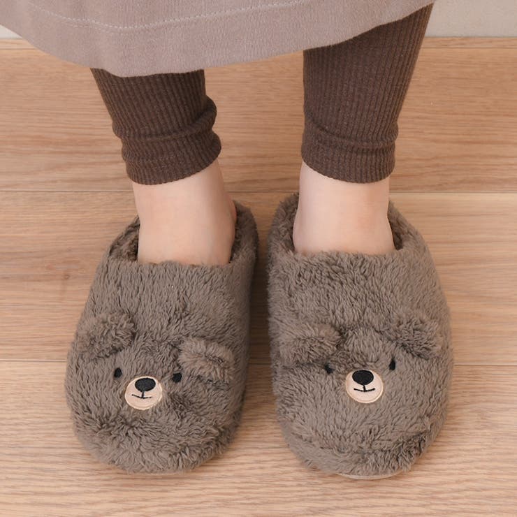 クマモカ | スリッパ 室内 冬 | REAL STYLE