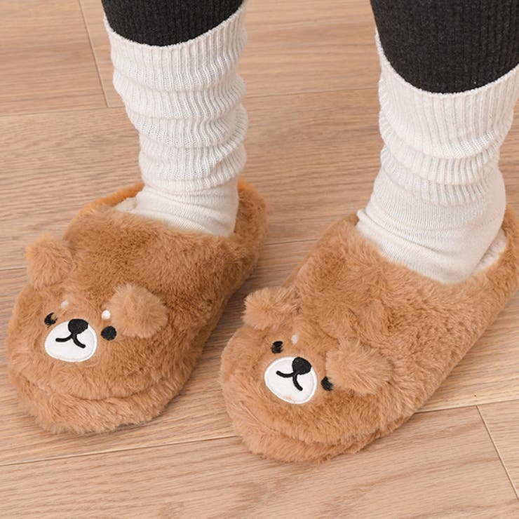 シバイヌライトブラウン | スリッパ 室内 冬 | REAL STYLE