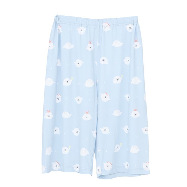 アザラシ柄(サックス) | ルームパンツ レディース 夏 | REAL STYLE
