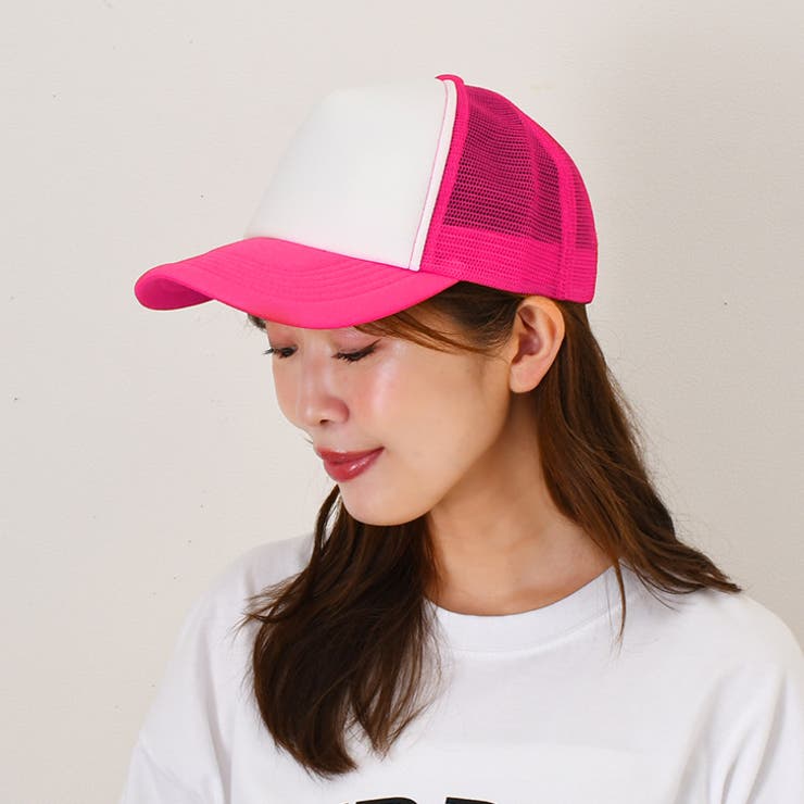 ホットピンク×ホワイト | キャップ レディース メンズ | REAL STYLE