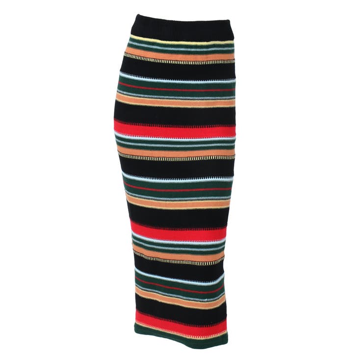 マルチボーダーニットタイトスカート レディース ボトムス[品番