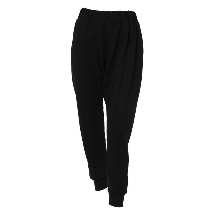 美品⭐︎L'Appartement サルエルスウェットパンツ ブラック 36 ブラックストレッチツイルサルエルパンツ】 | Pay ID